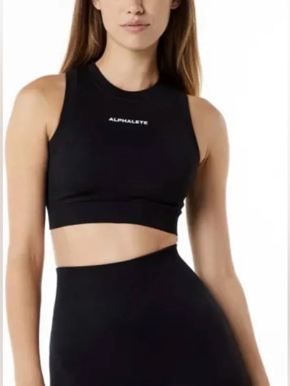 Alphalete | Cropped High-Neck Bra Top
